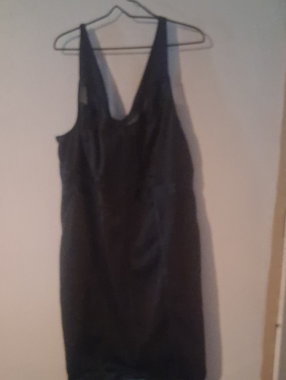 Torrid Black Slip Dress with Sheer Mesh Cutout Detail